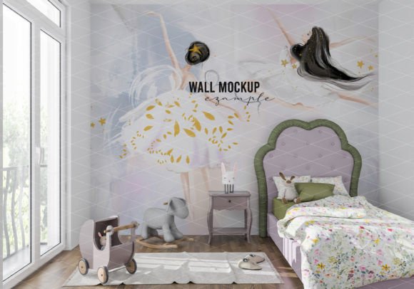Download Wall Mockup Wallpaper Mockup Kids Room - Mock Collection