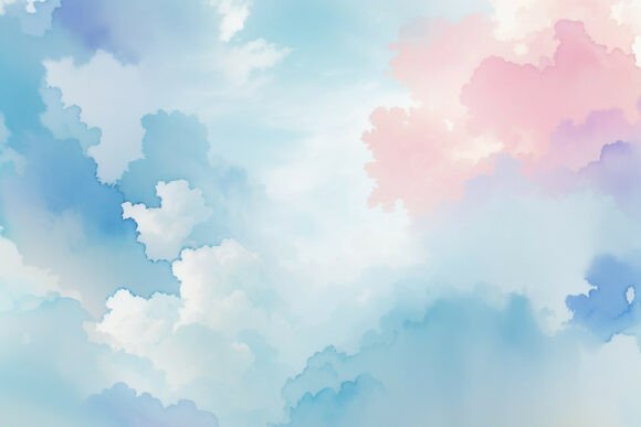 Download Sky Blue Watercolor Digital Paper - Water Collection