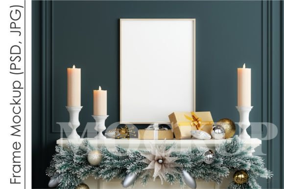 Download Christmas Frame Mockup A2, Frame Mockup - Mock Collection