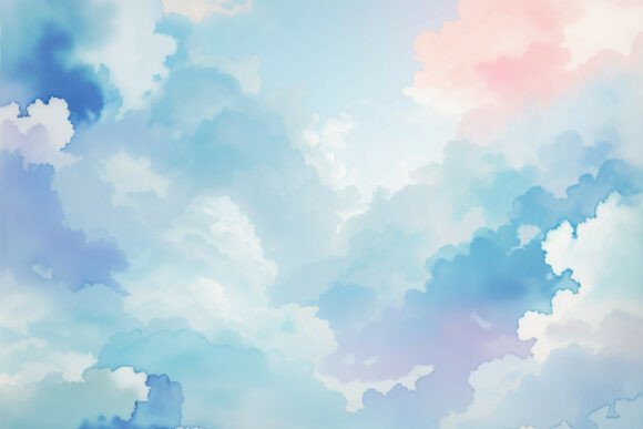 Download Sky Blue Watercolor Digital Paper - Water Collection