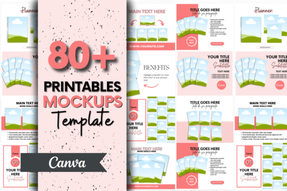 Download Printable Products Canva Mockup Template - Mock Collection