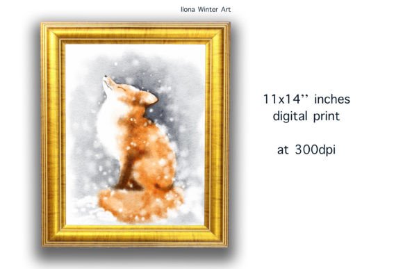 Download Watercolor Cute Fox Printable Wall Art - Water Collection
