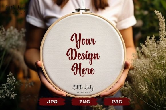 Download Embroidery Hoop Mockup Smart Object PSD - Mock Collection