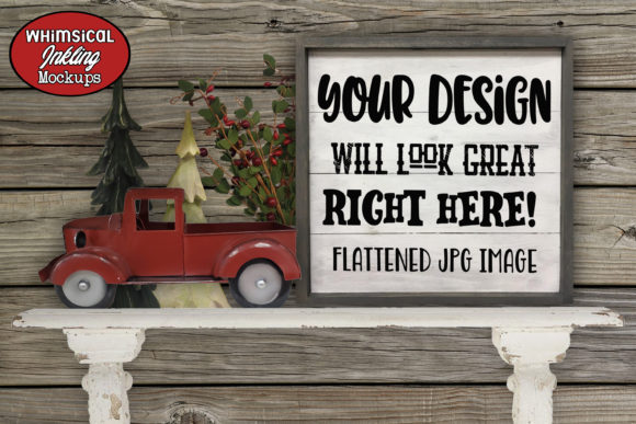 Download Farmhouse Christmas Sign Mockup - Mock Collection