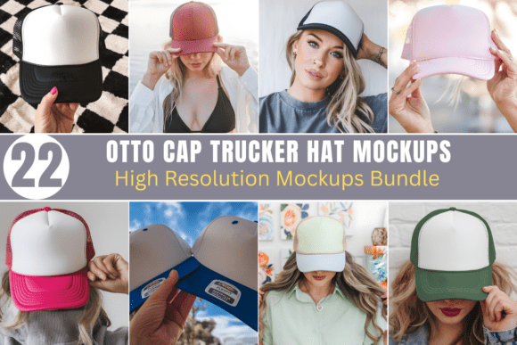 Download Otto Cap Trucker Hat Mockups Bundle - Mock Collection