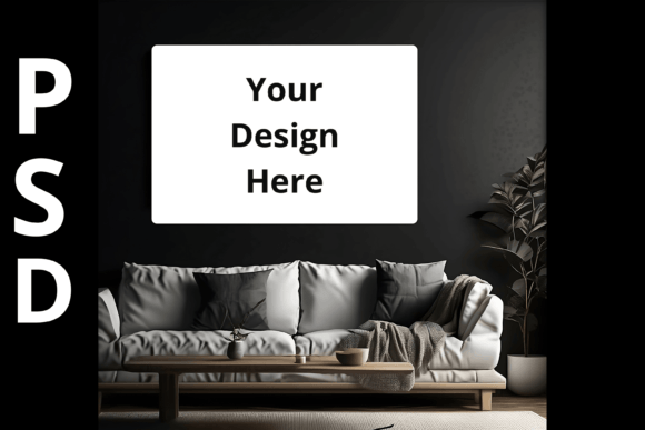 Download PSD Landscape Canvas Wall Art Mockup - Mock Collection