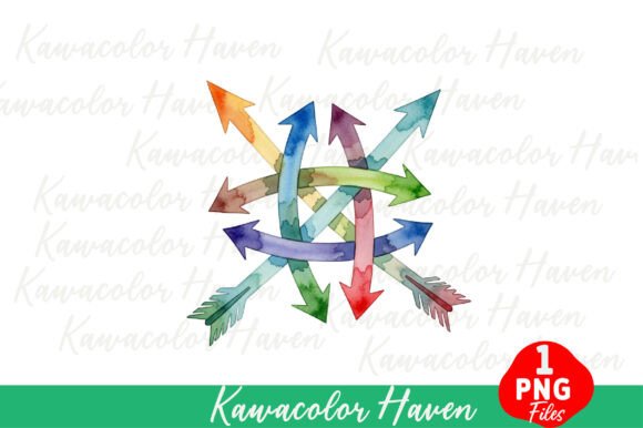 Download Watercolor Arrows Direction Guidance - Water Collection