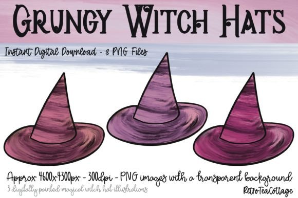 Download Grungy Pink Witch Hat Illustrations - Illustration Collection