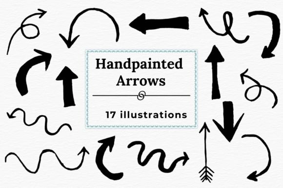 Download Handpainted Inky Watercolor Arrows PNG - Water Collection