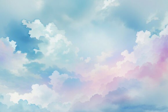 Download Sky Blue Watercolor Digital Paper - Water Collection