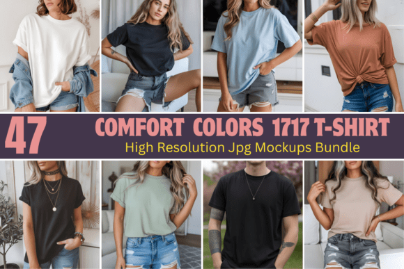 Download Comfort Colors 1717 T-Shirt Mockups Bund - Mock Collection