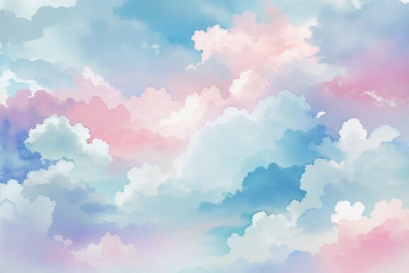 Download Sky Blue Watercolor Digital Paper - Water Collection