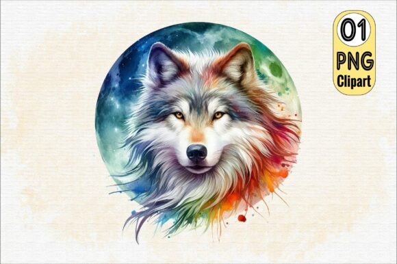 Download Watercolor Wolf Clipart PNG - Water Collection