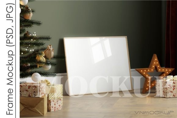 Download Christmas Frame Mockup A2 - Mock Collection
