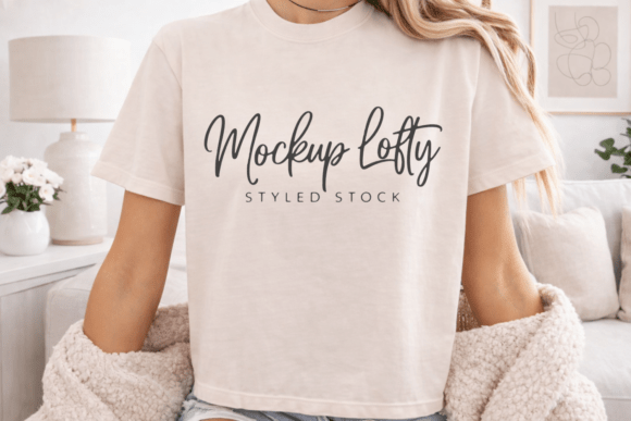Download Comfort Colors 3023CL Ivory Shirt Mockup - Mock Collection