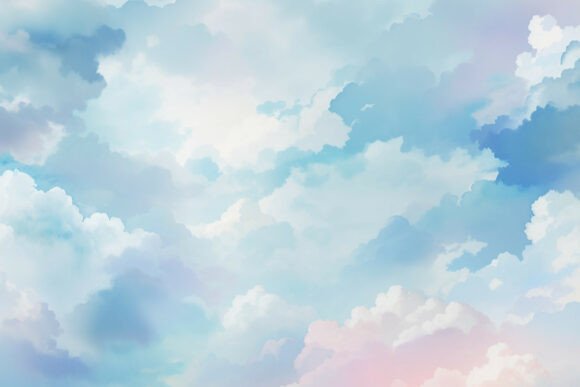 Download Sky Blue Watercolor Digital Paper - Water Collection