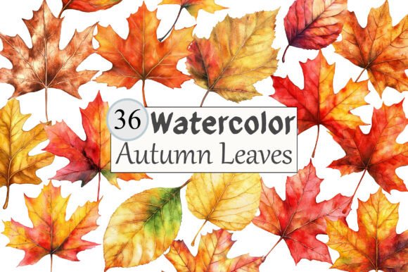 Download Watercolor Autumn Leaves Clipart - Water Collection