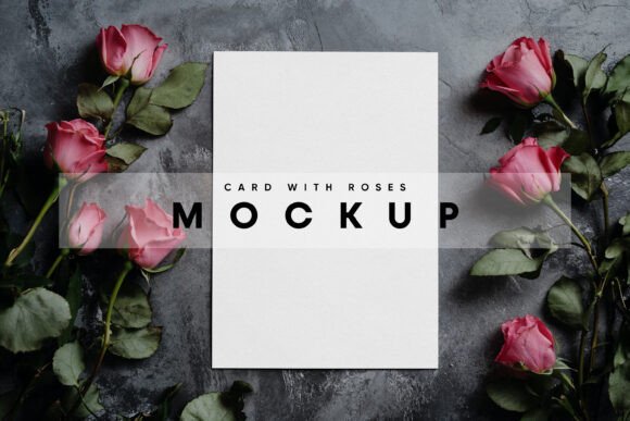 Download Valentines Day Card on Floor Mockup - Mock Collection