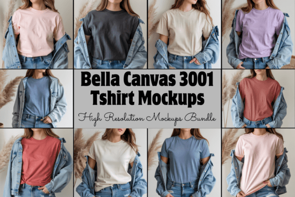 Download Bella Canvas 3001 Tshirt Mockups Bundle - Mock Collection