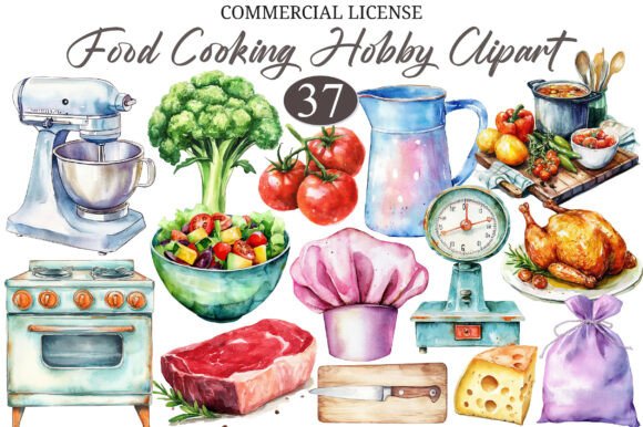 Download Watercolor Food Cooking Hobby Clipart - Water Collection
