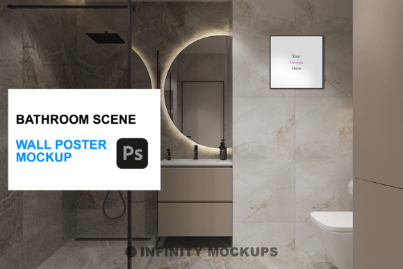 Download Bathroom Canvas Wall Art Mockup - Mock Collection