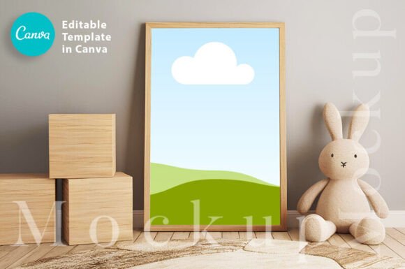 Download Canva Nursery Frame Mockup, Kids Room - Mock Collection