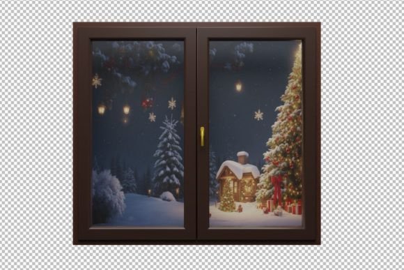 Download Mockup of a Window - Christmas - Mock Collection