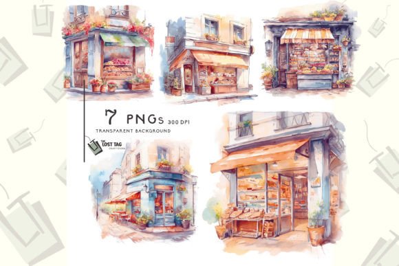 Download Watercolor French Bakery Clipart Bundle - Water Collection