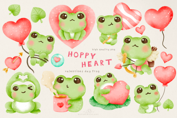 Download Cute Frog Watercolor Valentines Day - Water Collection