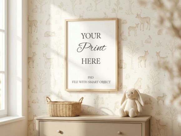 Download Woodland Animal Nursery Frame Mockup - Mock Collection