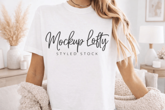 Download Comfort Colors 3023CL White Shirt Mockup - Mock Collection