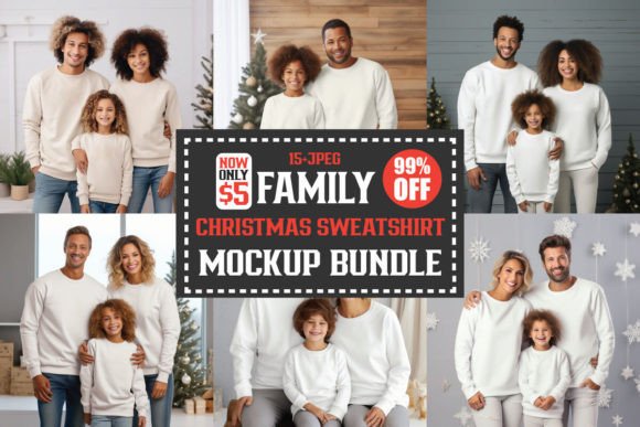 Download Christmas Family Mockups Bundle - Mock Collection
