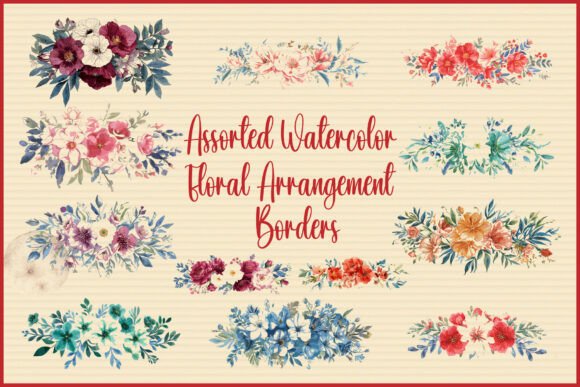 Download Assorted Watercolor Floral Arrangement - Water Collection
