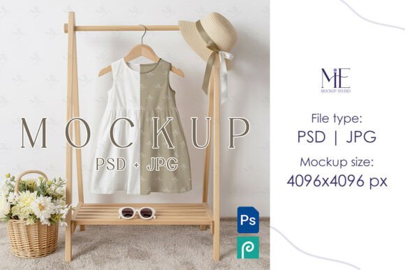 Download Girl Summer Dress Mockup Kids Clothing - Mock Collection