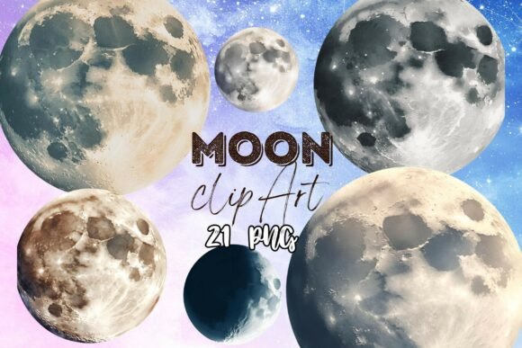Download Watercolor Moon Clip Art Graphics - Water Collection