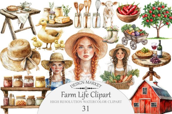 Download Watercolor Farm Life Clipart - Water Collection