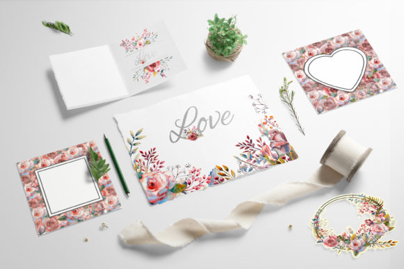 Download Pink Rose Watercolor Set - Water Collection