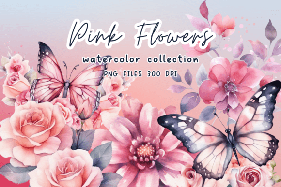 Download Flowers Pink Watercolor Clipart - Water Collection