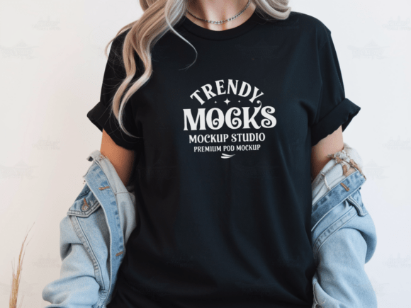 Download Comfort Colors C1717 Black Tshirt Mockup - Mock Collection