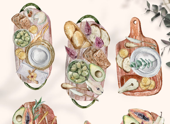 Download Watercolor Food and Fruit Clipart- 5 Png - Water Collection
