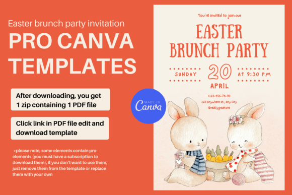Download Easter Brunch Party Invitation Canva - Invitation Collection